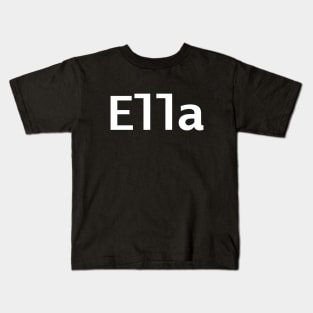 Ella Minimal Typography White Text Kids T-Shirt